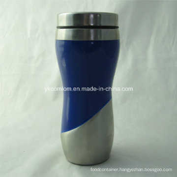 Double Wall Stainless Steel Coffee Mug with Plastic Shell